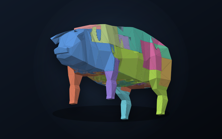 Round Piglet as a finished puzzle