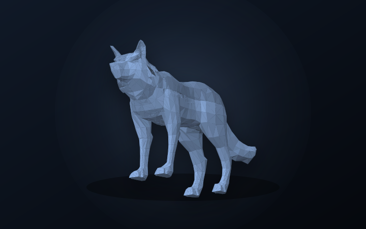 Night Wolf as a finished puzzle